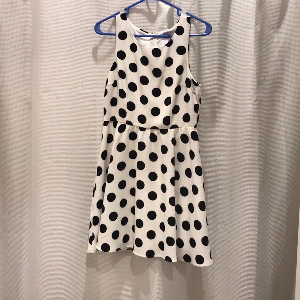 White and black dress